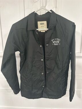 Vans Black Coach Jacket with White Logo